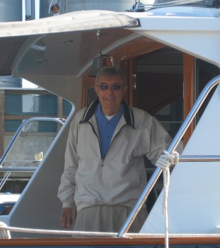 photo of Dr. Beyster on his boat