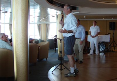 Gary Jobson presenting on board the Silver Whisper